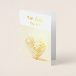 Gepersonaliseerde Liefde Fotokaart – Custom Romant Folie Kaarten