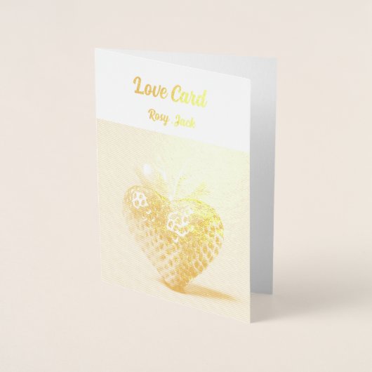 Gepersonaliseerde Liefde Fotokaart – Custom Romant Folie Kaarten (Voorkant)