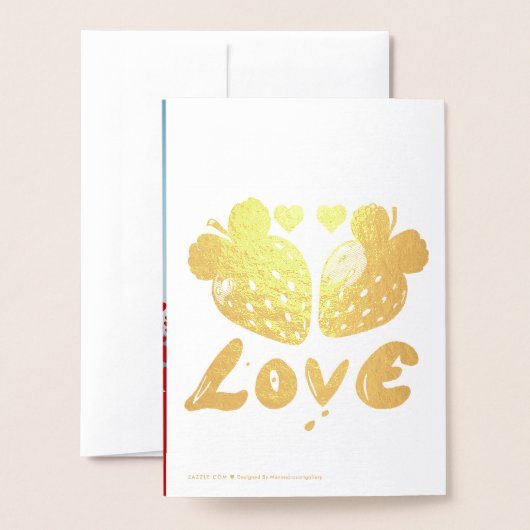 Gepersonaliseerde Liefde Fotokaart – Custom Romant Folie Kaarten (Met envelop)