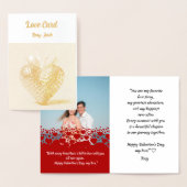 Gepersonaliseerde Liefde Fotokaart – Custom Romant Folie Kaarten (Display)