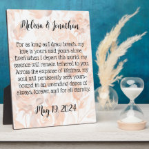 Gepersonaliseerde liefde gedicht Plaque