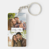 Gepersonaliseerde Liefde Geheugen Fotocollage Cust Sleutelhanger (achterkant)