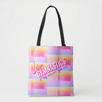Gepersonaliseerde Liefde Gymnastiek Regenboog gekl Tote Bag