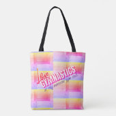 Gepersonaliseerde Liefde Gymnastiek Regenboog gekl Tote Bag (Achterkant)