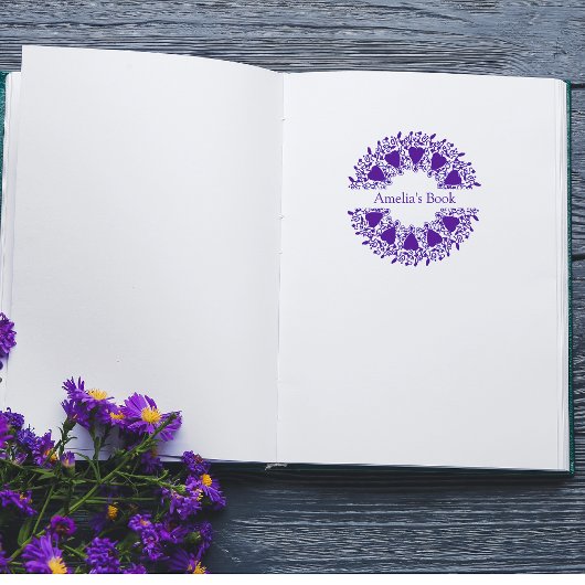 Gepersonaliseerde Liefde Hart Boekplaat Rubber Sta Rubberstempel