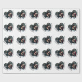 Gepersonaliseerde Liefde hart foto en 2 aangepaste Cadeaupapier (Vlak)