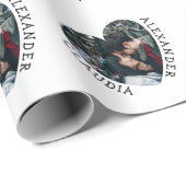 Gepersonaliseerde Liefde hart foto en 2 aangepaste Cadeaupapier (Rol Hoek)