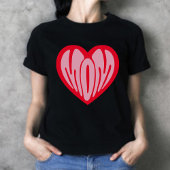 Gepersonaliseerde liefde hart mam Moederdag T-shirt