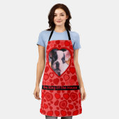 Gepersonaliseerde liefde Hart-vormige Foto Schort (Gedragen)