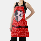 Gepersonaliseerde liefde Hart-vormige Foto Schort (Insitu)