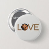 Gepersonaliseerde Liefde Hond Foto Button (Voorkant /achterkant)