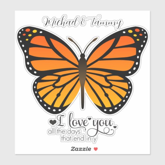 Gepersonaliseerde liefde in Flight Sticker (Vel)