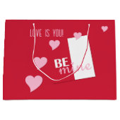 Gepersonaliseerde liefde is dat jij de mijne bent, groot cadeauzakje (Voorkant)