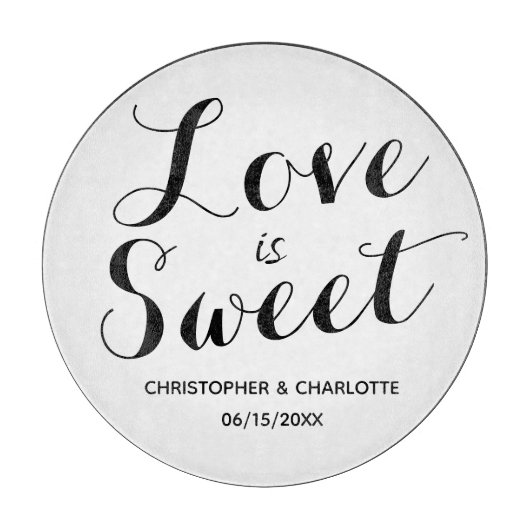 Gepersonaliseerde liefde is zoet snijplank (Voorkant)