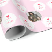 Gepersonaliseerde liefde je moeder foto | Mom Gift Cadeaupapier (Rol Hoek)
