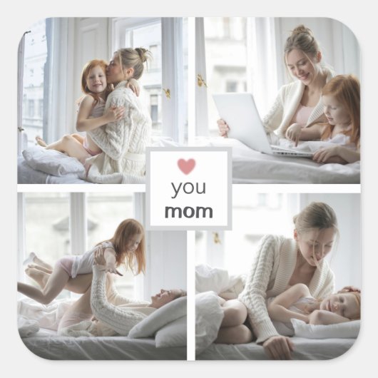 Gepersonaliseerde liefde je moeder Sticker voor Mo (Voorkant)