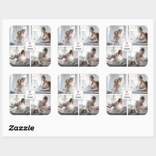 Gepersonaliseerde liefde je moeder Sticker voor Mo (Vel)