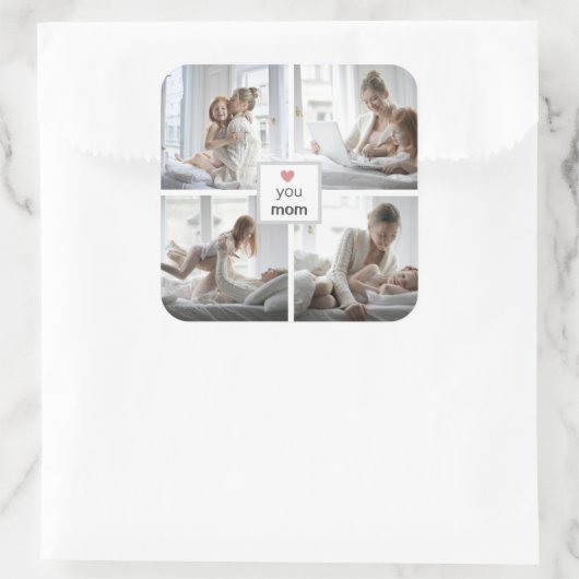 Gepersonaliseerde liefde je moeder Sticker voor Mo (Tas)