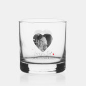 Gepersonaliseerde liefde je vader foto | | Hartgav Whisky Glas (Voorkant)