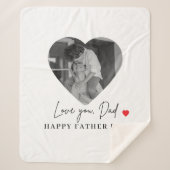 Gepersonaliseerde liefde je vader foto | Vaderdag  Sherpa Deken (Voorkant)