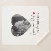 Gepersonaliseerde liefde je vader foto | Vaderdag  Sherpa Deken (Voorkant (horizontaal))