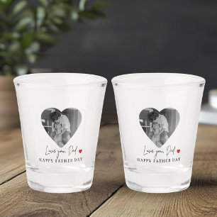 Gepersonaliseerde liefde je vader foto Vaderdag Shot Glas
