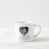 Gepersonaliseerde liefde je vader | Hartfoto cadea Espresso Kop (Rechts)
