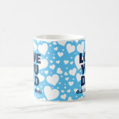 Gepersonaliseerde liefde je vader Vaderdag blauw Koffiemok (Center)