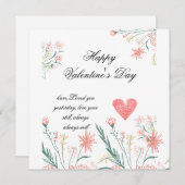 Gepersonaliseerde liefde Kaart van uw Valentijn (Voorkant / Achterkant)