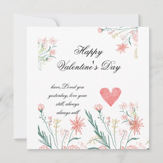 Gepersonaliseerde liefde Kaart van uw Valentijn (Voorkant)