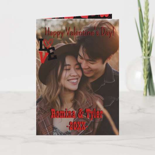 Gepersonaliseerde LIEFDE met Aangepaste Foto & Ber Kaart (Voorkant)