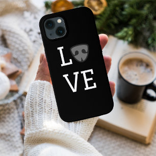 Gepersonaliseerde Liefde met neus van een schattig Case-Mate iPhone Case