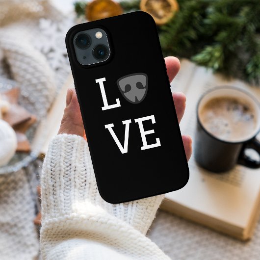 Gepersonaliseerde Liefde met neus van een schattig Case-Mate iPhone Case