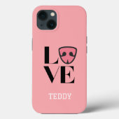Gepersonaliseerde liefde met schattige hondenneus, Case-Mate iPhone case (Achterkant)