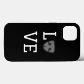 Gepersonaliseerde liefde met schattige hondenneus, Case-Mate iPhone case (Achterkant (horizontaal))