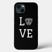Gepersonaliseerde liefde met schattige hondenneus, Case-Mate iPhone case (Achterkant)