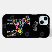 Gepersonaliseerde Liefde Mijn Boston Terrier bloem Case-Mate iPhone Case (Achterkant (horizontaal))