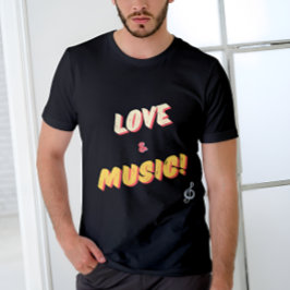 Gepersonaliseerde liefde & muziek! T-shirt 🎼