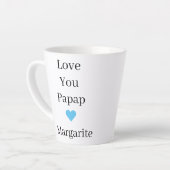 Gepersonaliseerde liefde Papap Latte Mok (Linkerhoek)