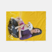 Gepersonaliseerde Liefde Print Hondenliefhebber Fo Fleece Deken (Voorkant (Horizontaal))