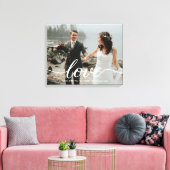 Gepersonaliseerde liefde script bruiloft foto canvas afdruk (Insitu (Woonkamer))