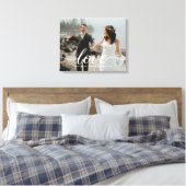 Gepersonaliseerde liefde script bruiloft foto canvas afdruk (Insitu (Slaapkamer))