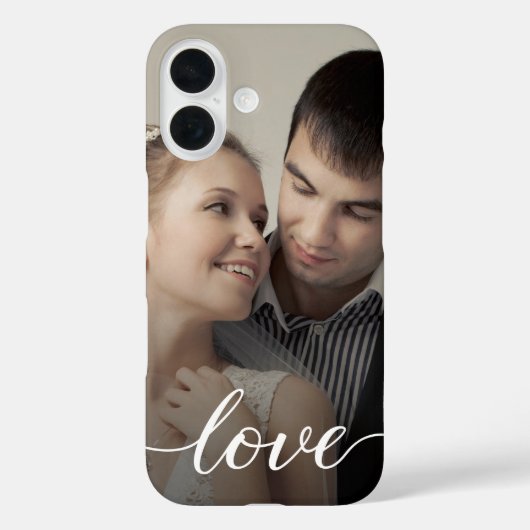 Gepersonaliseerde liefde script bruiloft foto Case-Mate iPhone case (Achterkant)