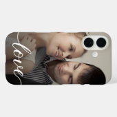 Gepersonaliseerde liefde script bruiloft foto Case-Mate iPhone case (Achterkant (horizontaal))