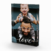 Gepersonaliseerde "Liefde" Script Fotoblok voor pa (Rechts)