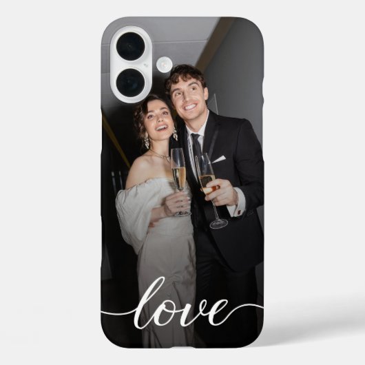 Gepersonaliseerde liefde script paar foto Case-Mate iPhone case (Achterkant)