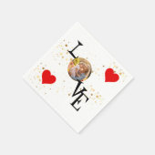 Gepersonaliseerde liefde servet met mama en mij Af (Hoek)