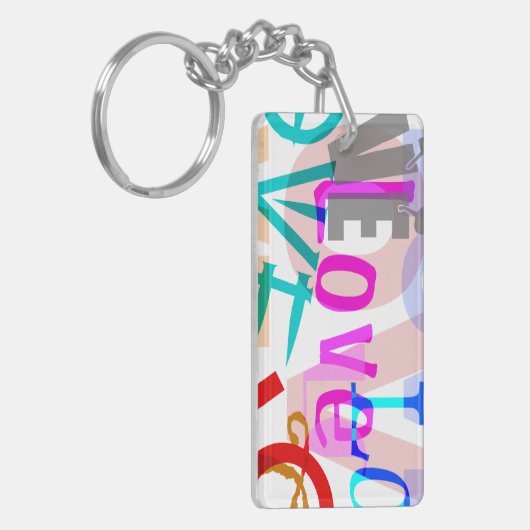 Gepersonaliseerde LIEFDE Sleutelhanger (Voorkant Links)