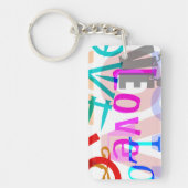 Gepersonaliseerde LIEFDE Sleutelhanger (Voorkant)