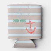 Gepersonaliseerde liefde strand anker blikjeskoeler (Achterkant)